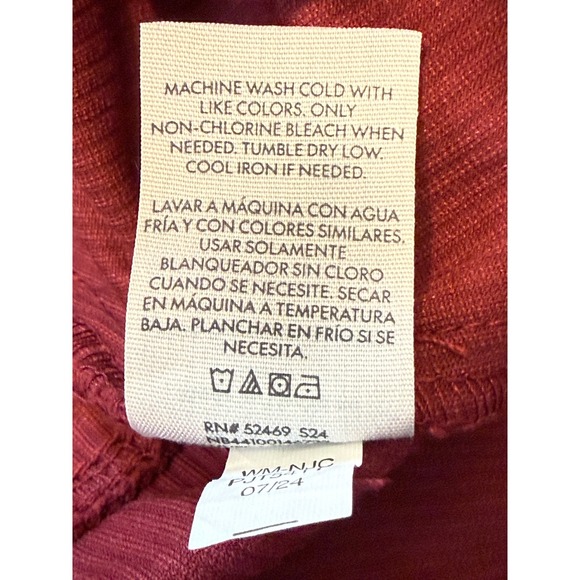 No Boundaries Women's Corduroy Cargo Pants Wine Punch Red XXL 20 Mid Rise - Picture 7 of 7